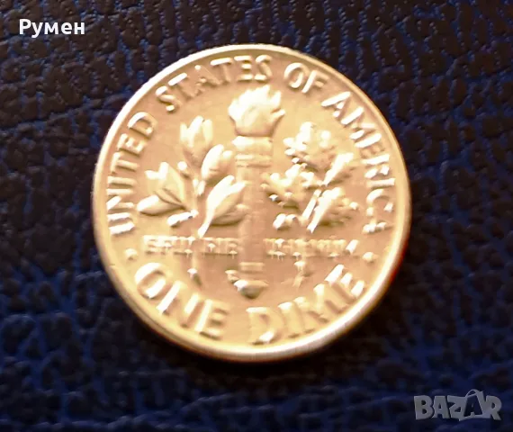 One Dime 1951г-USA.Сребро!, снимка 4 - Нумизматика и бонистика - 42077869