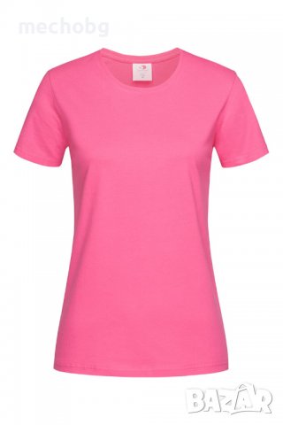 Дамска тениска Stedman Classic-T Fitted - pink, снимка 1 - Тениски - 37267574