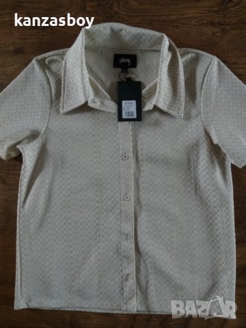 STUSSY TONAL JACQUARD POLY KNIT - страхотна дамска риза НОВА, снимка 6 - Ризи - 42754937