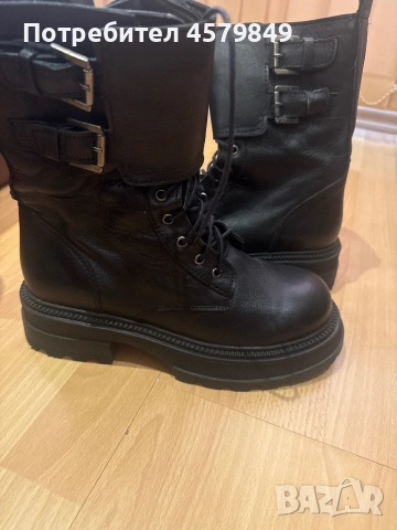 Боти ест. кожа 38 номер, снимка 3 - Дамски боти - 52520491