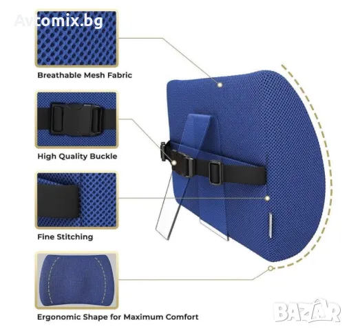 Възглавница за гръб,за кола ,за офис за вкъщи ,Супер Комфорт, снимка 6 - Аксесоари и консумативи - 49661304