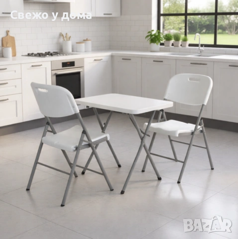 Комплект 2 броя сгъваеми кетъринг столове за градина и събития - удобни и издръжливи, снимка 2 - Градински мебели, декорация  - 54074253