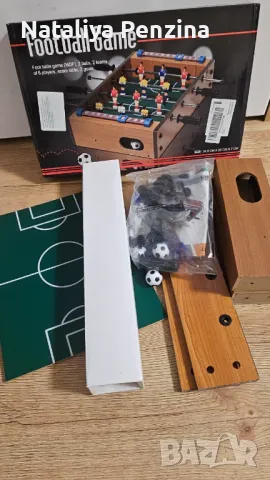Мини дървена игра футбол на маса за деца с 2 включени топки, 34,5 x 23 x 7 cm, снимка 3 - Игри и пъзели - 48253735
