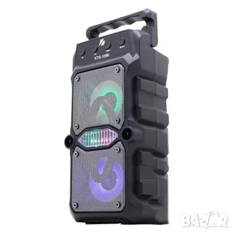 Парти Bluetooth тонколона 1TECH KTS-1096, 2x3", RGB LED, караоке, FM радио
