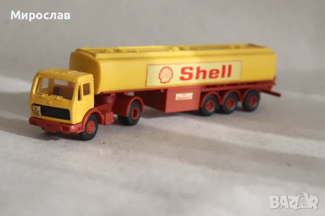 KIBRI H0 1/87 MERCEDES SHELL КАМИОН МОДЕЛ КОЛИЧКА ЦИСТЕРНА, снимка 2 - Колекции - 49554048
