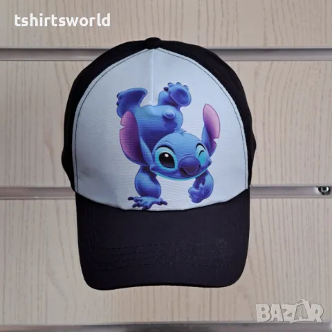 Нова детска шапка с козирка Стич (Stitch) в черен цвят