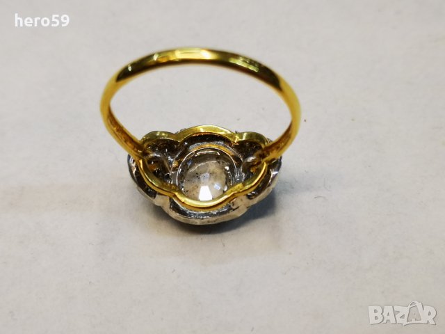 Златен дамски пръстен с диамант три карата/злато/ брилянт, снимка 4 - Пръстени - 34302274