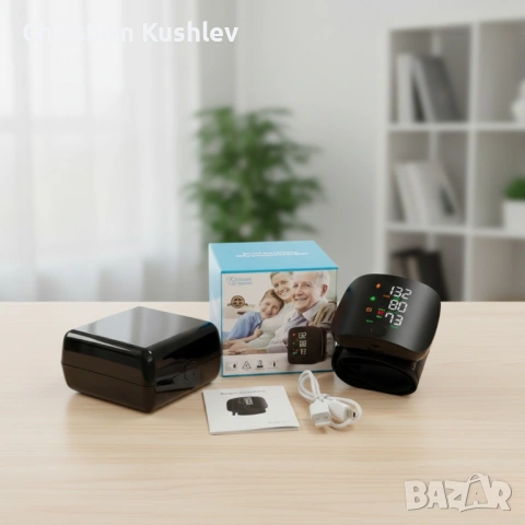 Преносим дигитален апарат за кръвно налягане за китка с LCD дисплей и памет, снимка 2 - Друга електроника - 53275318