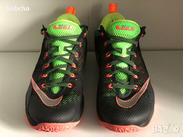 Nike LeBron 12 Low Remix Sneaker sz 10 Black/Metallic Silver-Green 724557-003, снимка 3 - Кецове - 38837819
