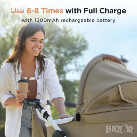 Електрическа помпа за кърма Haokoo за носене, 12 нива, 3 режима с фланец 21/24 mm, снимка 7 - Помпи за кърма - 48037333