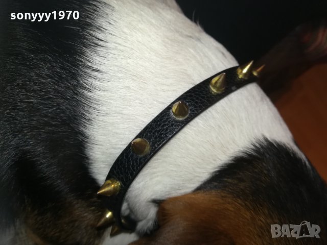 кожен нашииник с златни шипове-внос франция, снимка 3 - Колекции - 30328049