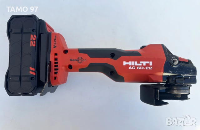 Hilti AG 6D-22 Nuron - Безчетков ъглошлайф с SensTech 2x22V 8.0Ah като нов!, снимка 4 - Други инструменти - 52273036