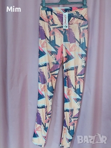 Атлетични клинове с висока талия с дигитален принт, снимка 8 - Клинове - 53992440