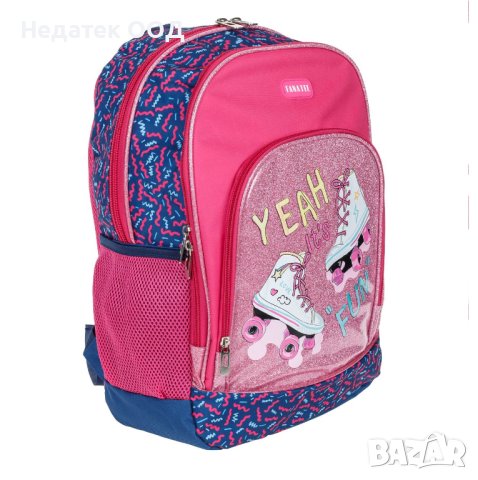Ученическа раница с колелца, Fanatee, Rollers Glitter, 32х15х42 см, Многоцветна, снимка 2 - Раници - 42090157