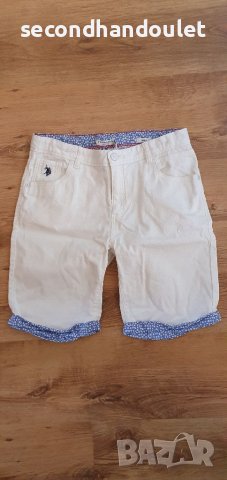 U.S.POLO ASSN бели къси панталони , снимка 1 - Детски къси панталони - 37918158