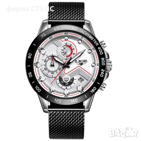 Мъжки часовник Lige Sport Watch, Водоустойчив, Неръждаема стомана, снимка 3 - Мъжки - 40245950