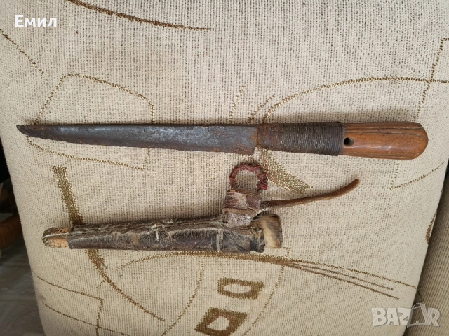 Автентичен берберски нож кама 18-19 век, снимка 2 - Колекции - 53923824