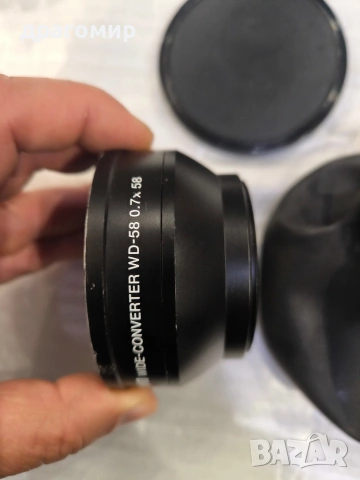 Canon WIDE -CONVERTER WD-58 0,7x58 JAPAN , снимка 4 - Обективи и филтри - 54207721