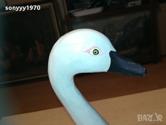 Патица от дърво бяла ръчна изработка 0311201908, снимка 7 - Колекции - 30662871