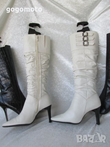 КАТО НОВИ дамски 36 - 37 кожени ботуши- бели,естествена кожа, made in BRAZIL, снимка 11 - Дамски ботуши - 37486892