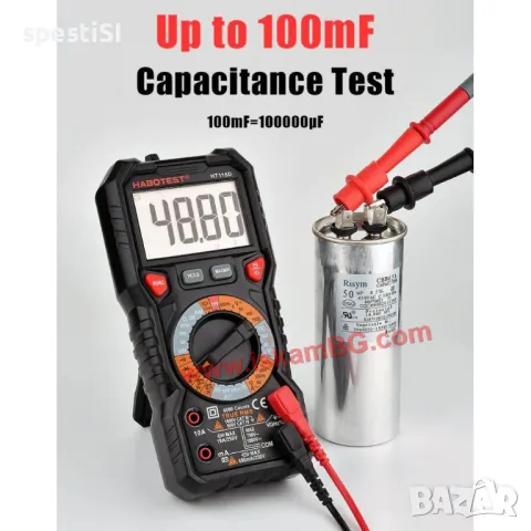 Дигитален мултицет Habotest HT118A ,LCD дисплей, черен, снимка 5 - Други инструменти - 49565526