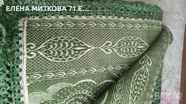 Голямо тежко вълнено тъкано покривало за спалня или килим, снимка 5 - Покривки за легло - 52931283