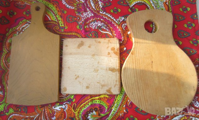 4  бр стари дървени кухненски дъски за рязане, дъска, снимка 3 - Други ценни предмети - 31481771