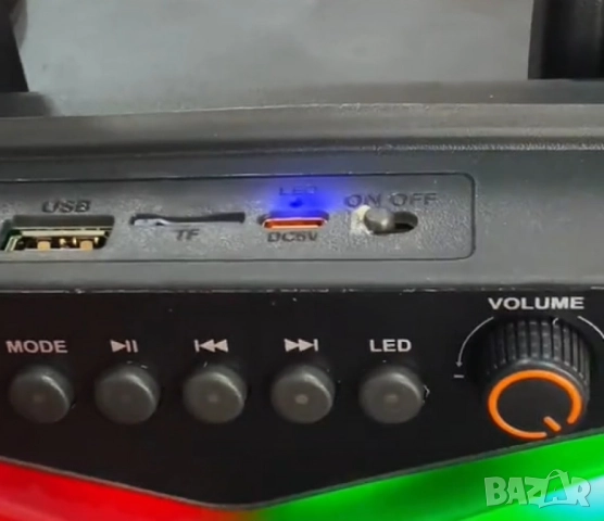 Преносима безжична тонколона с мощен звук и LED ефекти WSJAR E8131W, снимка 3 - Тонколони - 52125754