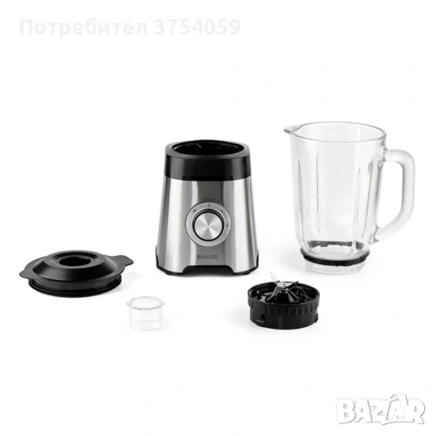 Блендер Muhler, 500W, 1.5 л, стъклена кана, снимка 3 - Блендери - 53130749