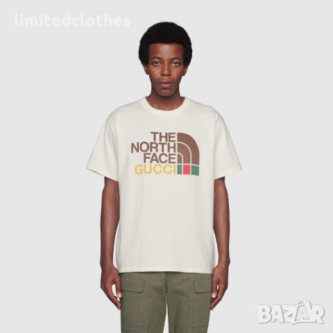 GUCCI x THE NORTH FACE Web Logo Print Мъжка / Дамска Тениска size XS, снимка 2 - Тениски - 35653556
