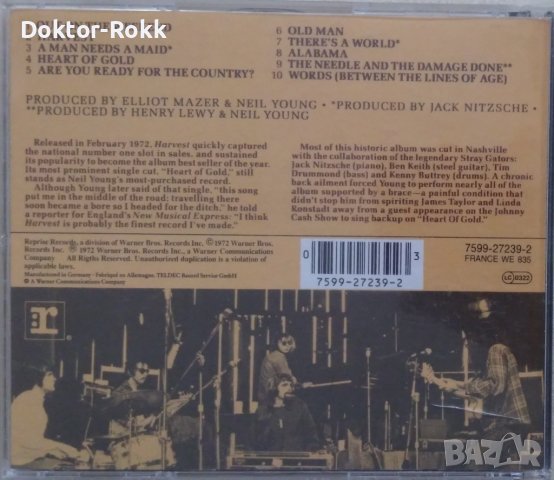 Neil Young – Harvest (1972) CD, снимка 2 - CD дискове - 40015957