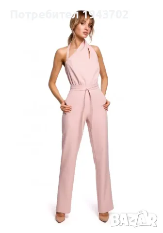 Елегантен дамски гащеризон в цвят пудра M502 MOE