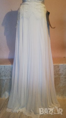 Булчинска сватбена дълга бяла рокля Asos, нова, с етикет, р-р S, снимка 16 - Рокли - 37487233