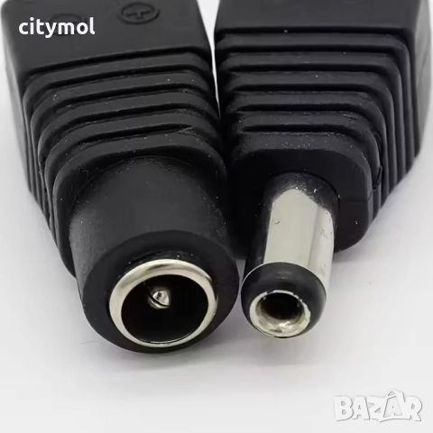 2 броя конектори мъжки и женски, 5.5 мм x 2.1 мм, за камери и др., снимка 2 - Други - 51830286
