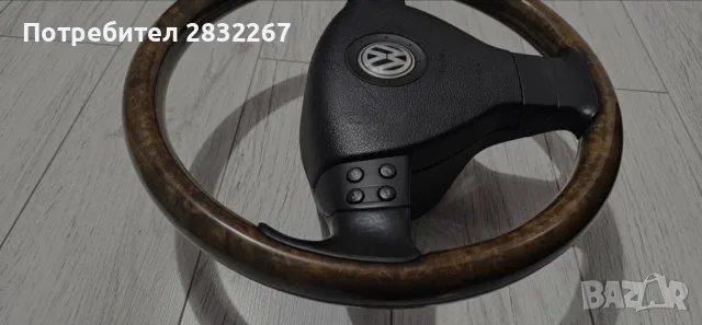 Оригинален махагонов мултиволан за Volkswagen (VW) с Airbag – ТОП състояние!, снимка 6 - Части - 56227752