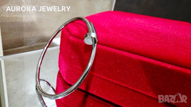 CARTIER Nail Juste un Clou Small Model Thin Silver Гривна Пирон, снимка 2 - Гривни - 52916811