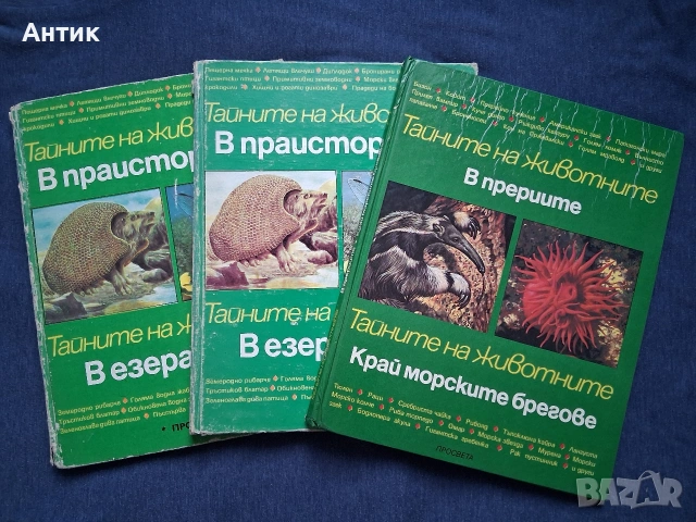 Лот Стари Книги Енциклопедии от Поредицата Тайните на Животните