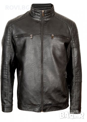 Мъжко кожено яке 3243 - Батал 3хл-7хл, снимка 4 - Якета - 29999686