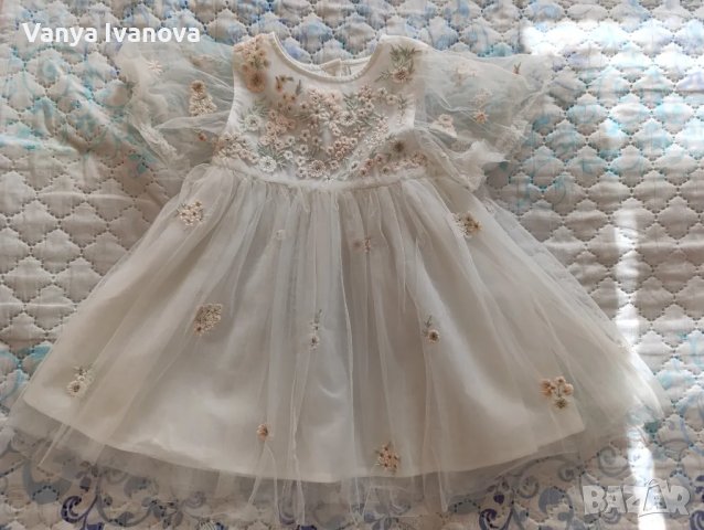 Next разкошна рокля на цветя и тюл , снимка 2 - Бебешки рокли - 49244281