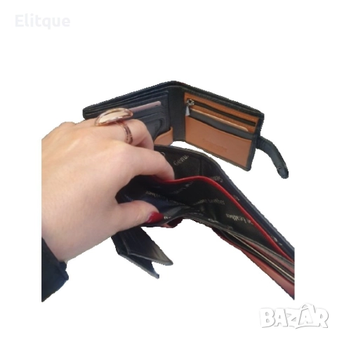 Стилно мъжко портмоне от естествена к., снимка 2 - Портфейли, портмонета - 52895602