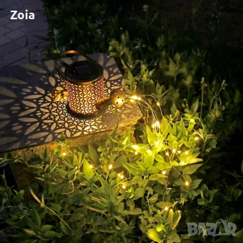 Соларна лампа във формата на лейка - декоративно осветление за градината, снимка 3 - Други - 54020205