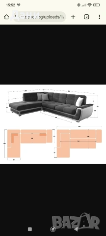 Ъглов диван, не използван. , снимка 7 - Дивани и мека мебел - 53086864