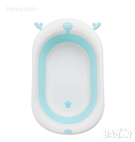 Сгъваема бебешка вана Kikka Boo Foldy mint, снимка 3 - За банята - 52031087