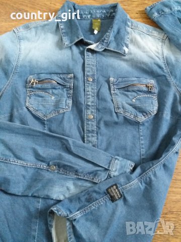 g-star midge cody slim denim shirt - страхотна дамска риза, снимка 6 - Ризи - 29174166