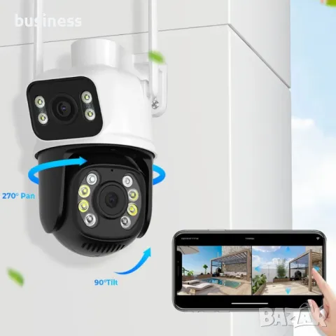 Двойна Камера Wi-Fi ICSEE, снимка 3 - IP камери - 49288900