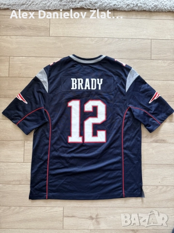 Колекционерски екип Nike NFL Tom Brady #12 Patriots Super Bowl XLIX, Размер XL, снимка 5 - Тениски - 55770846