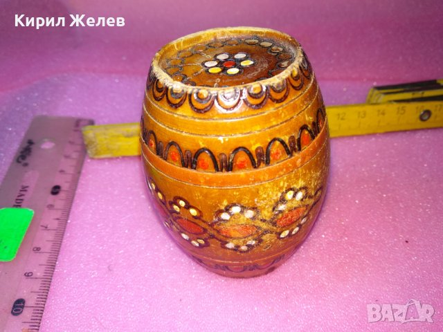 СТАР ЕТНО ПИРОГРАФИРАН СУВЕНИР БУРЕНЦЕ РЪЧНА ИЗРАБОТКА За ТЕМАТИЧНА ДЕКОРАЦИЯ 24078, снимка 8 - Декорация за дома - 44185551