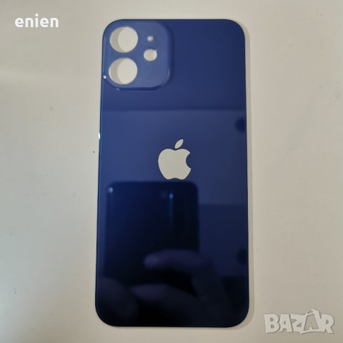 Заден капак, панел стъкло за iPhone 12 Mini / Син, снимка 1