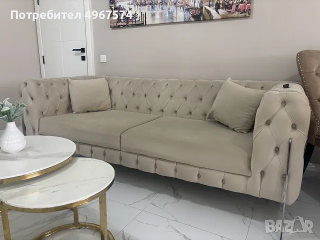 Диван с холни масички, снимка 5 - Дивани и мека мебел - 56337822