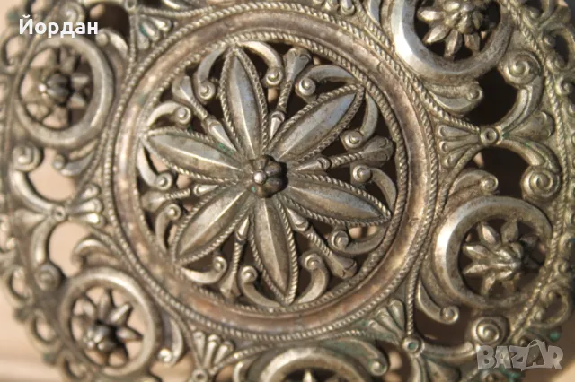 Стар Български сребърен възрожденски тепелък, снимка 4 - Антикварни и старинни предмети - 49235860